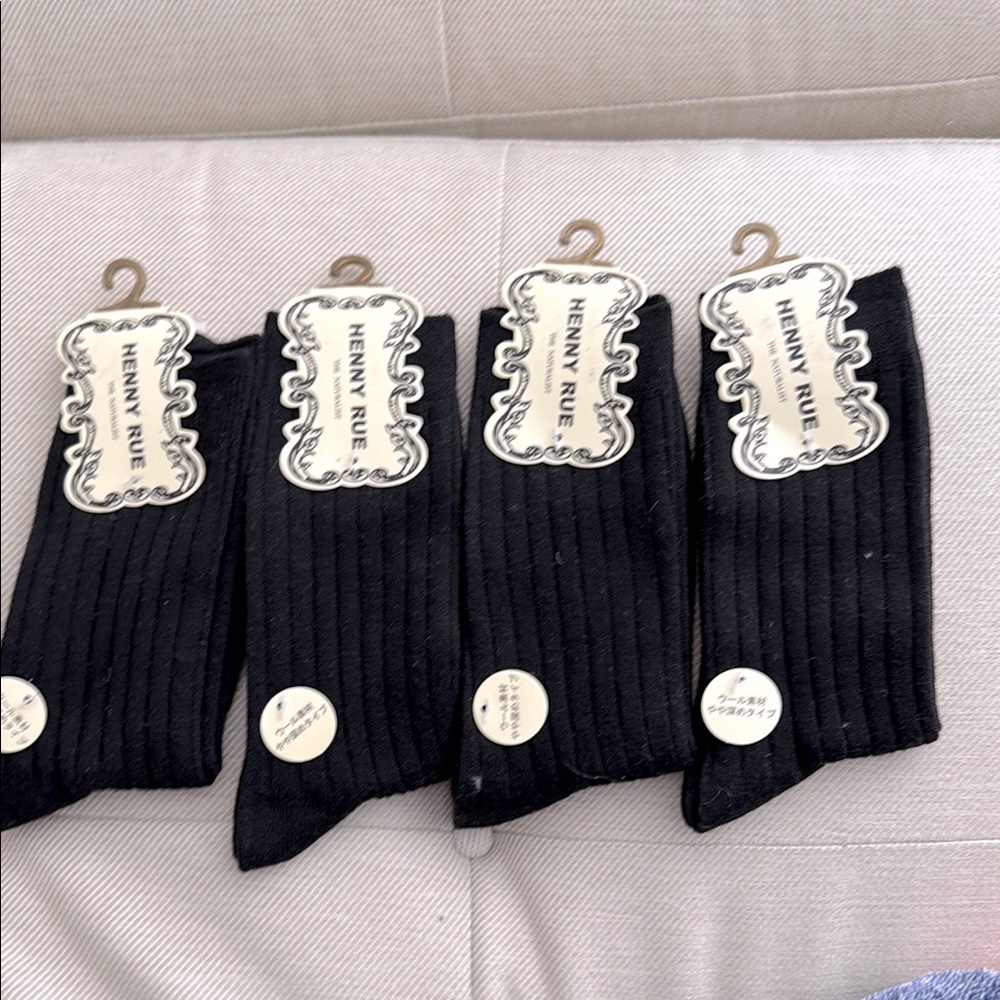 Black Ribbed women’s Socks set